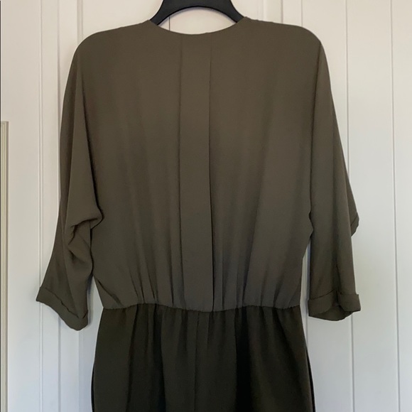 Army Green Military Inspired Mini Jumpsuit Dressy Romper - Picture 7 of 9